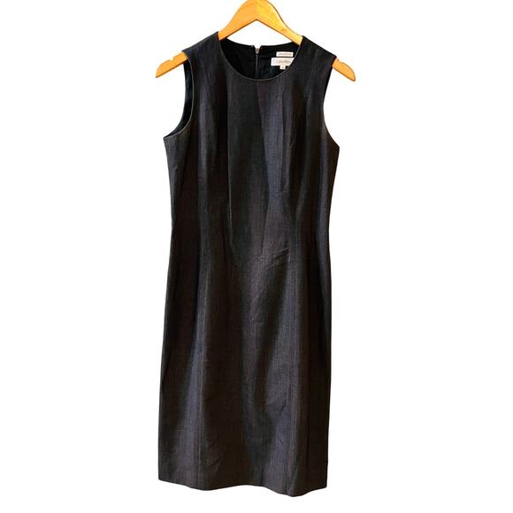 Calvin Klein Sleeveless Sheath Dress Size 6 Dark Gray - Picture 6 of 6